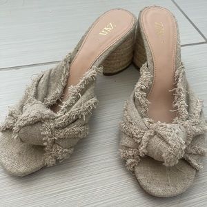 Zara - Cream Knot Heels